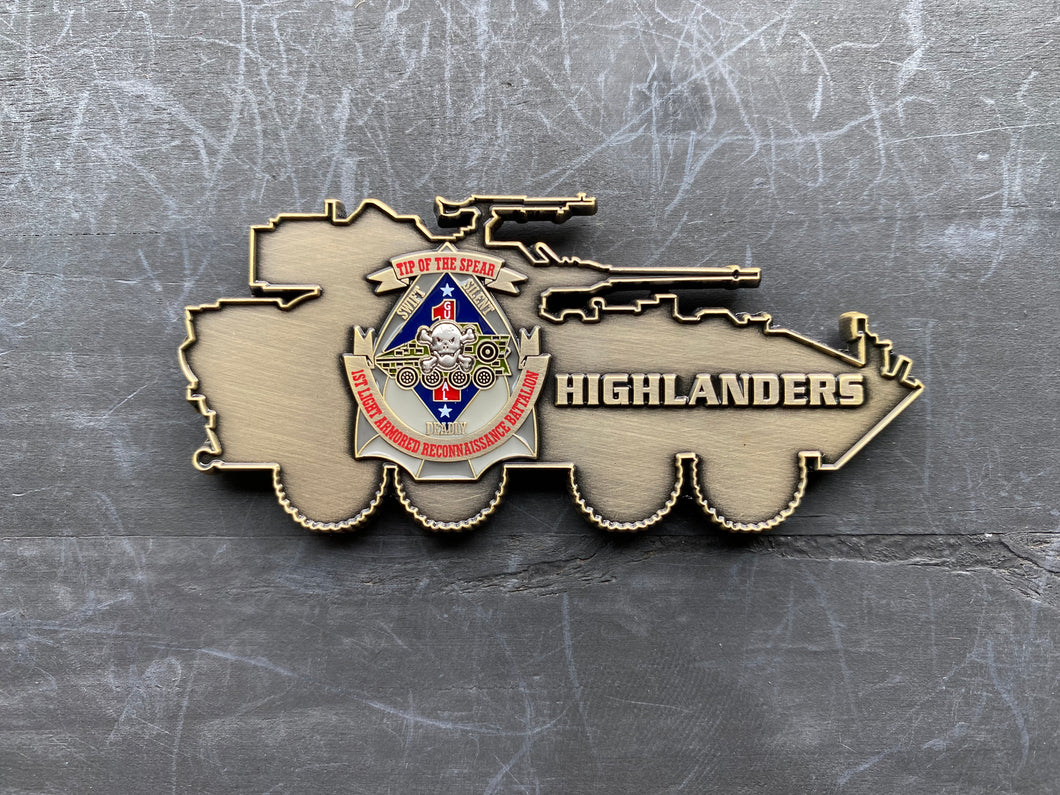 1st Light Armored Reconnaissance Battalion - 1st LAR Highlanders - Challenge Coin